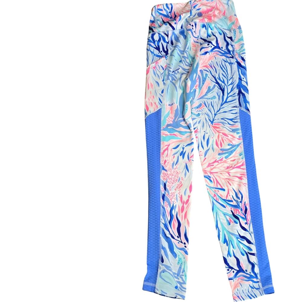 Lilly Pulitzer Luxletic Leggings XXS Womens Blue Pink - Picture 6 of 7